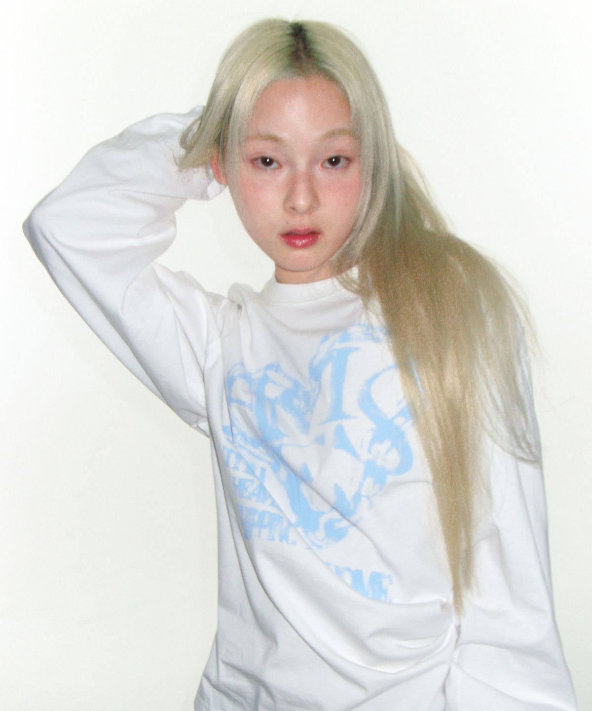 아메스 월드와이드(AMES-WORLDWIDE) AMES HEART GRAPHIC LS TEE WHITE