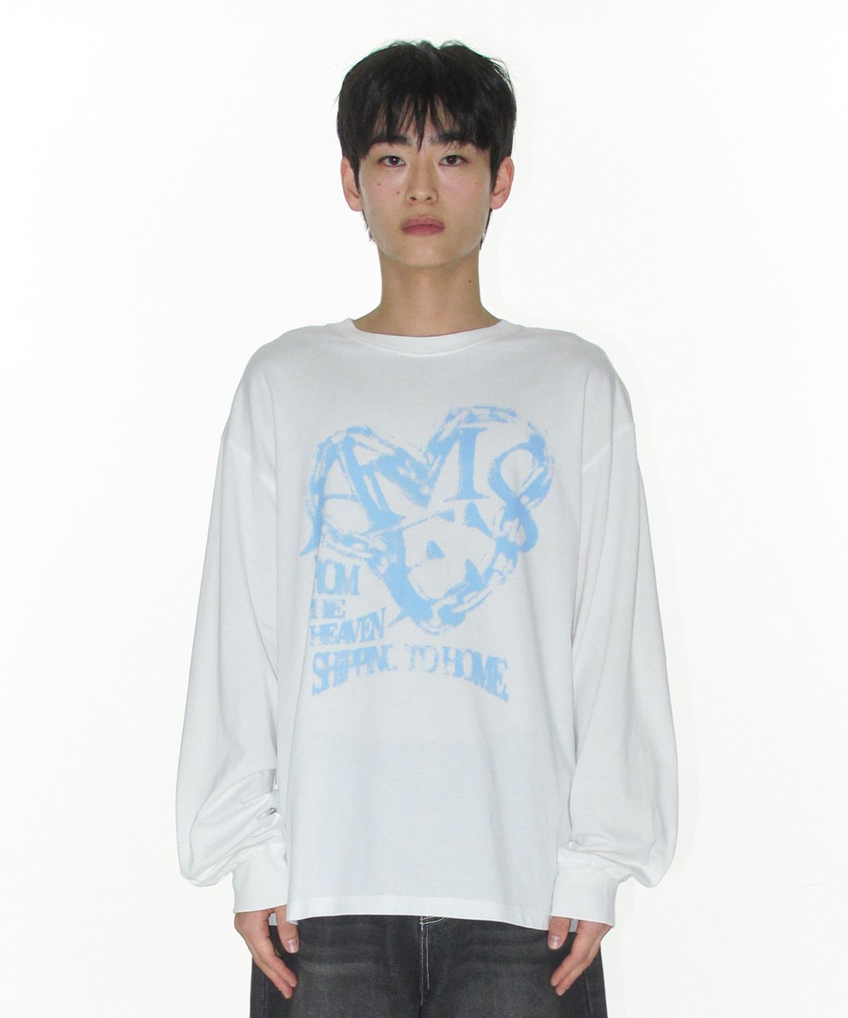 아메스 월드와이드(AMES-WORLDWIDE) AMES HEART GRAPHIC LS TEE WHITE
