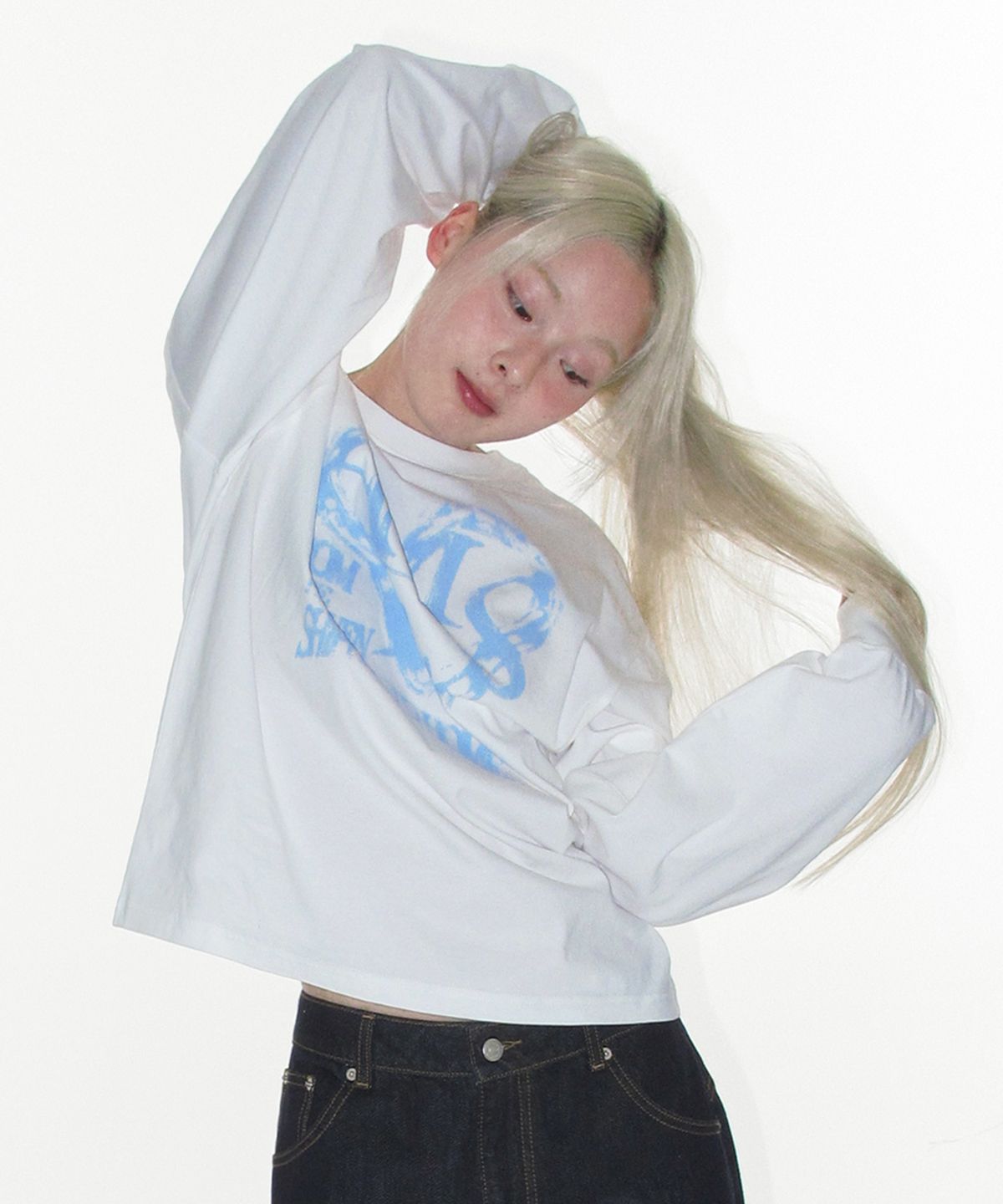 아메스 월드와이드(AMES-WORLDWIDE) AMES HEART GRAPHIC LS TEE WHITE