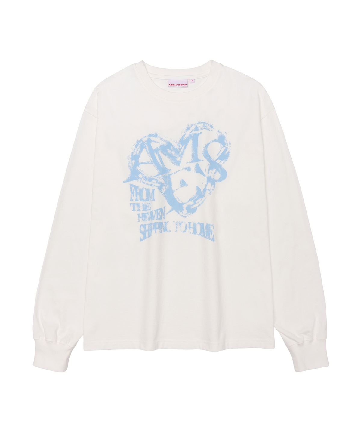 아메스 월드와이드(AMES-WORLDWIDE) AMES HEART GRAPHIC LS TEE WHITE
