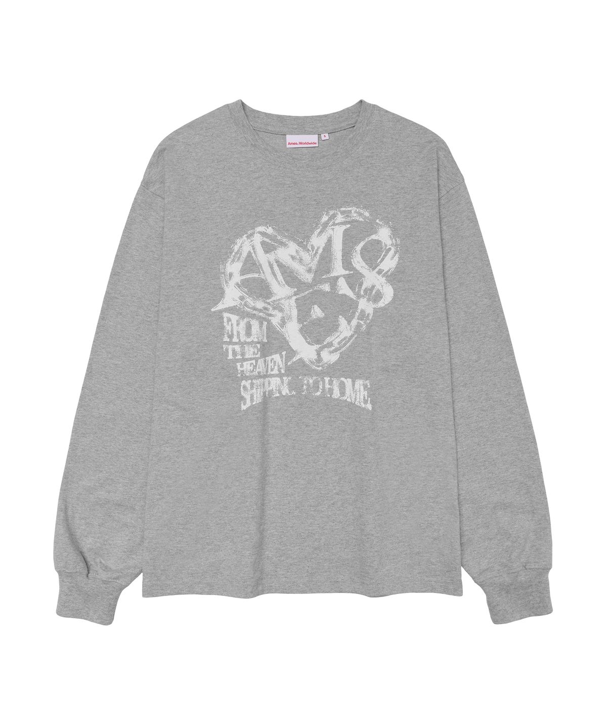 아메스 월드와이드(AMES-WORLDWIDE) AMES HEART GRAPHIC LS TEE GREY