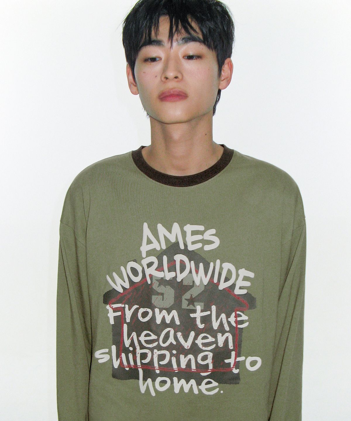 아메스 월드와이드(AMES-WORLDWIDE) HOMEBOUND LS TEE KHAKI