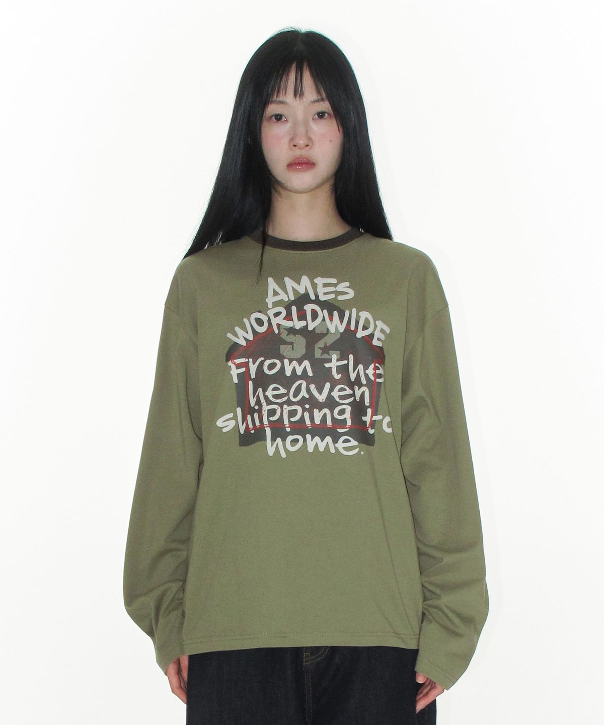 아메스 월드와이드(AMES-WORLDWIDE) HOMEBOUND LS TEE KHAKI