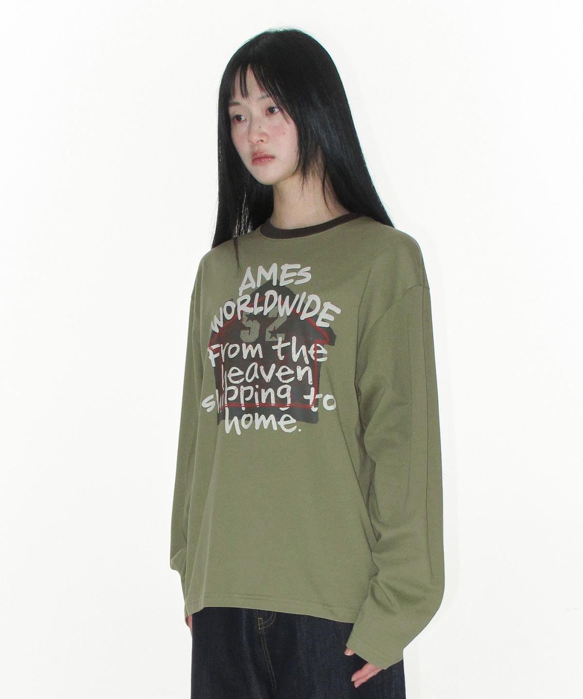 아메스 월드와이드(AMES-WORLDWIDE) HOMEBOUND LS TEE KHAKI