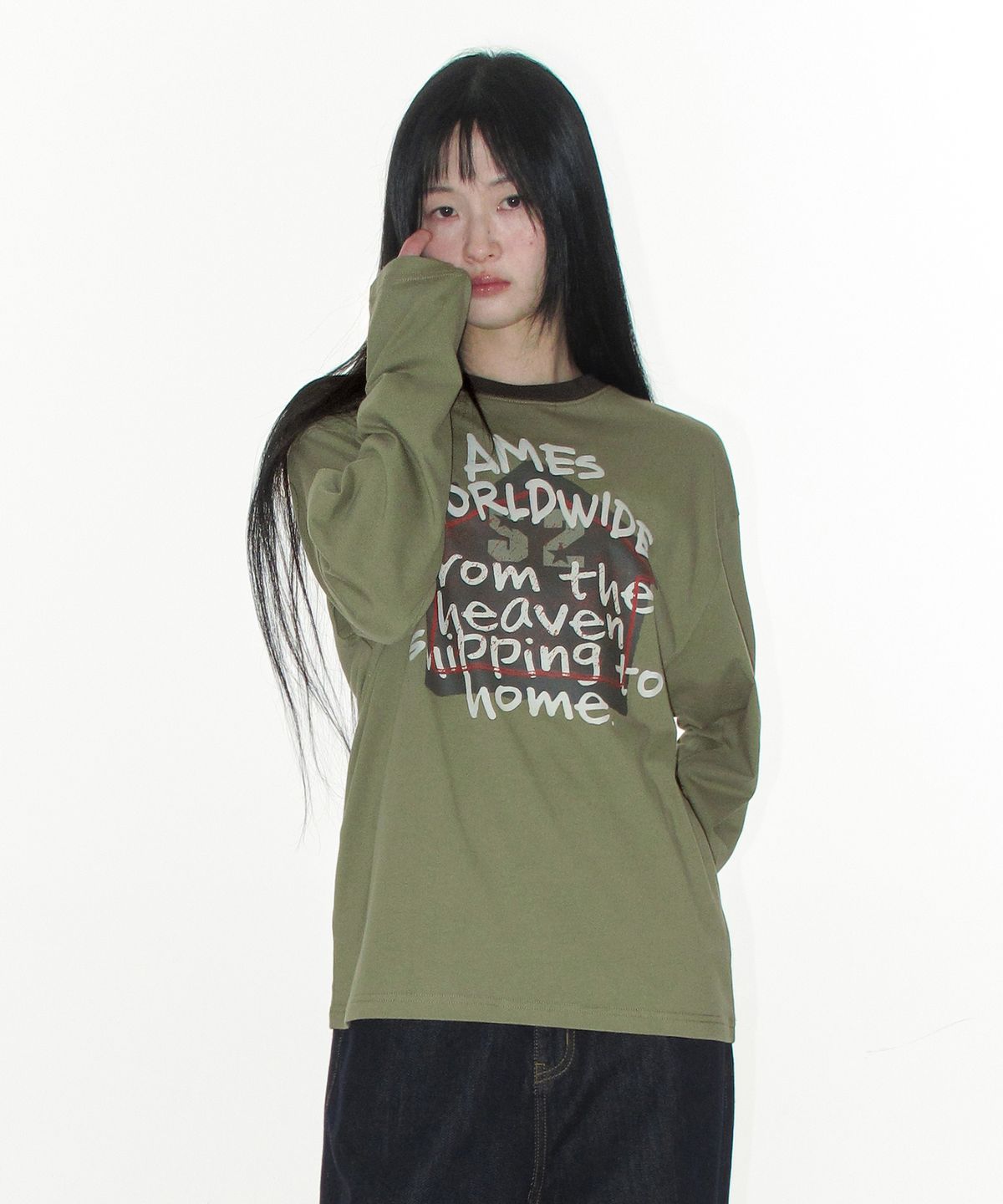 아메스 월드와이드(AMES-WORLDWIDE) HOMEBOUND LS TEE KHAKI