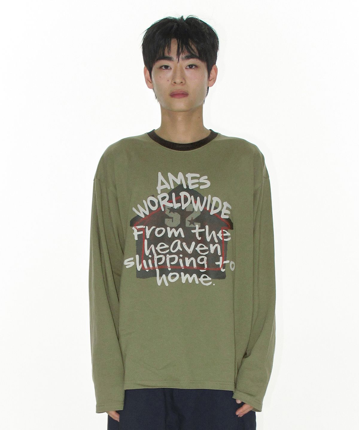 아메스 월드와이드(AMES-WORLDWIDE) HOMEBOUND LS TEE KHAKI