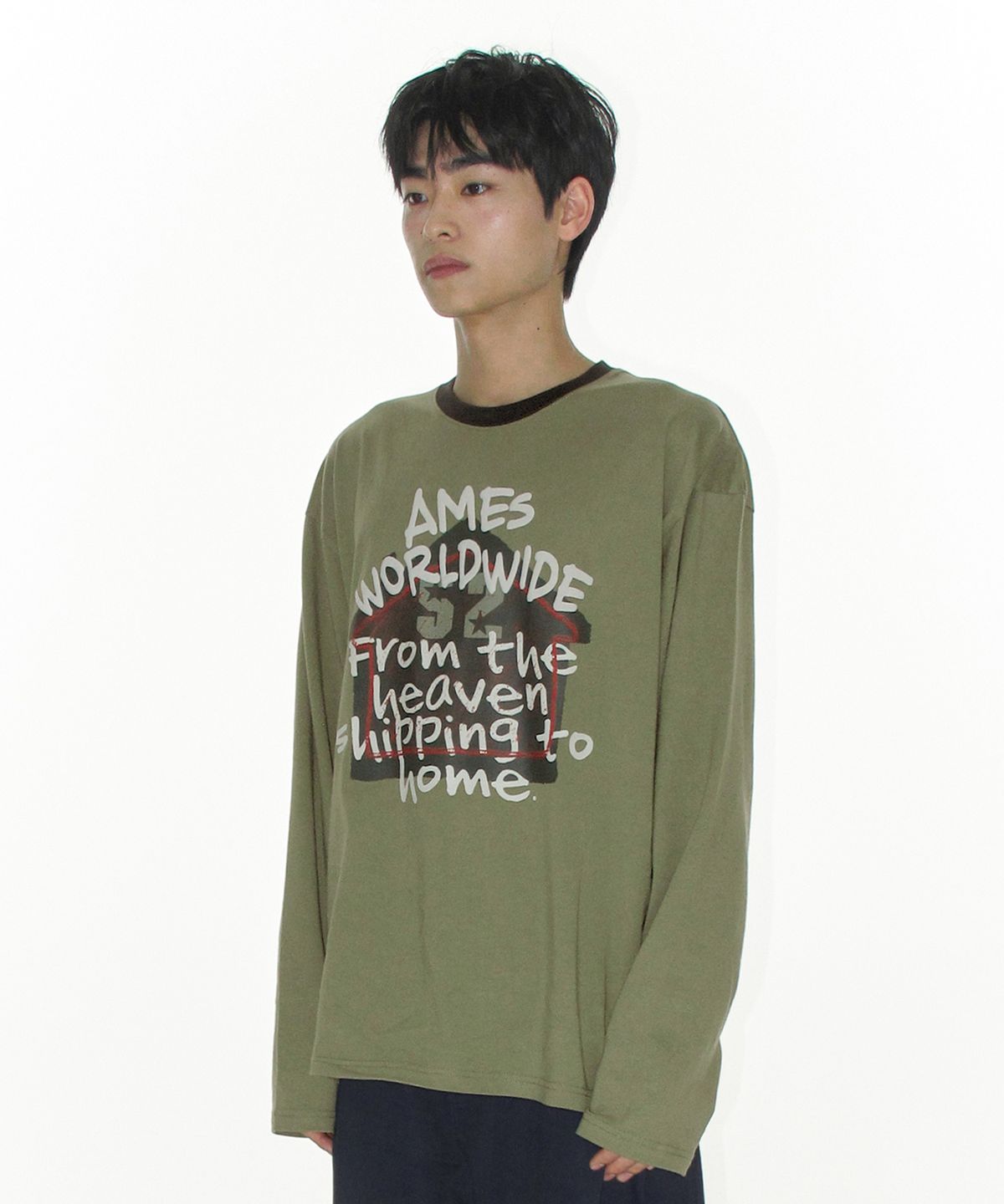 아메스 월드와이드(AMES-WORLDWIDE) HOMEBOUND LS TEE KHAKI