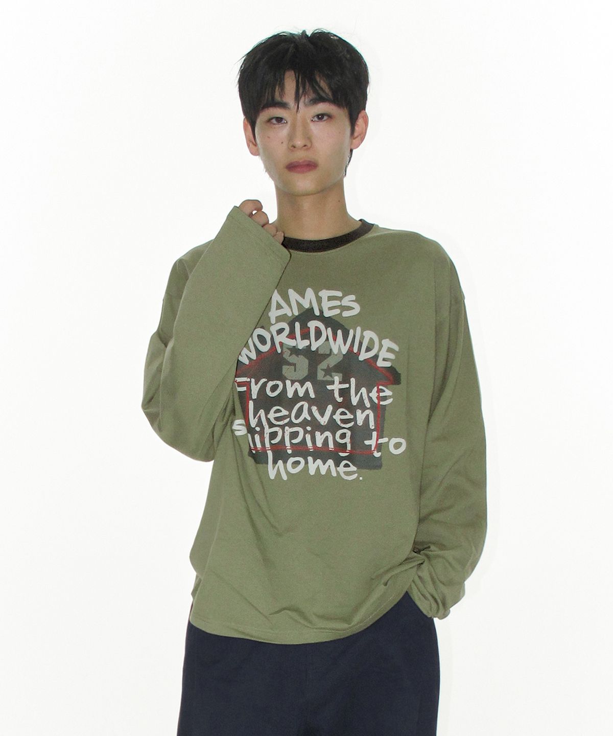 아메스 월드와이드(AMES-WORLDWIDE) HOMEBOUND LS TEE KHAKI