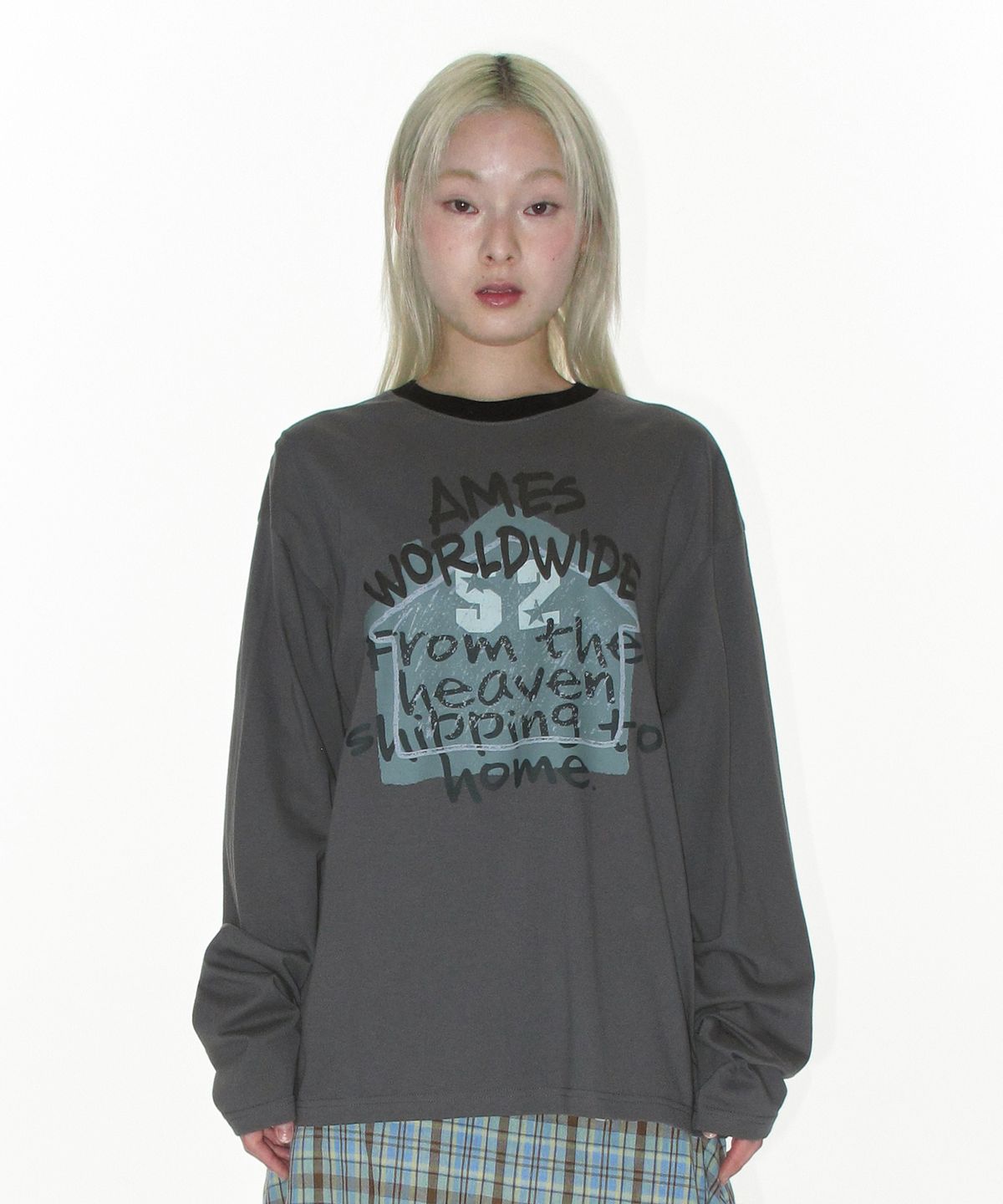아메스 월드와이드(AMES-WORLDWIDE) HOMEBOUND LS TEE CHARCOAL