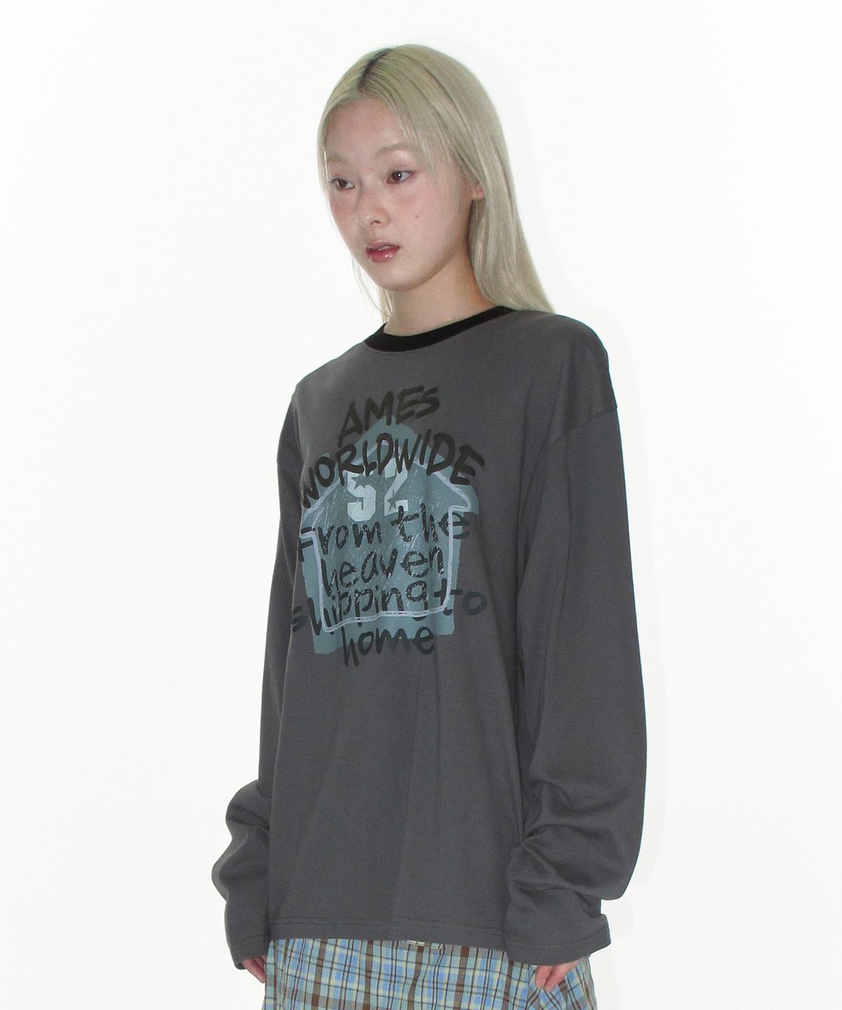 아메스 월드와이드(AMES-WORLDWIDE) HOMEBOUND LS TEE CHARCOAL