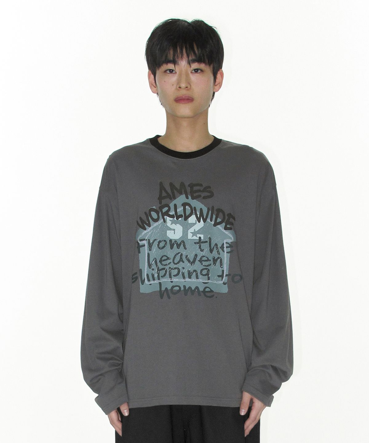 아메스 월드와이드(AMES-WORLDWIDE) HOMEBOUND LS TEE CHARCOAL