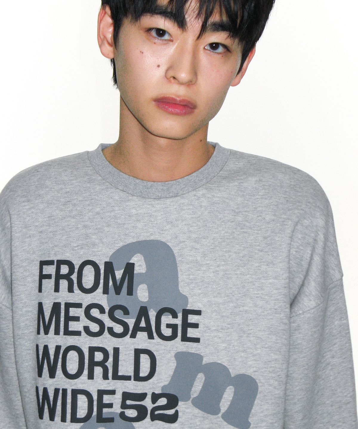 아메스 월드와이드(AMES-WORLDWIDE) BIG LETTERING SWEATSHIRT GREY