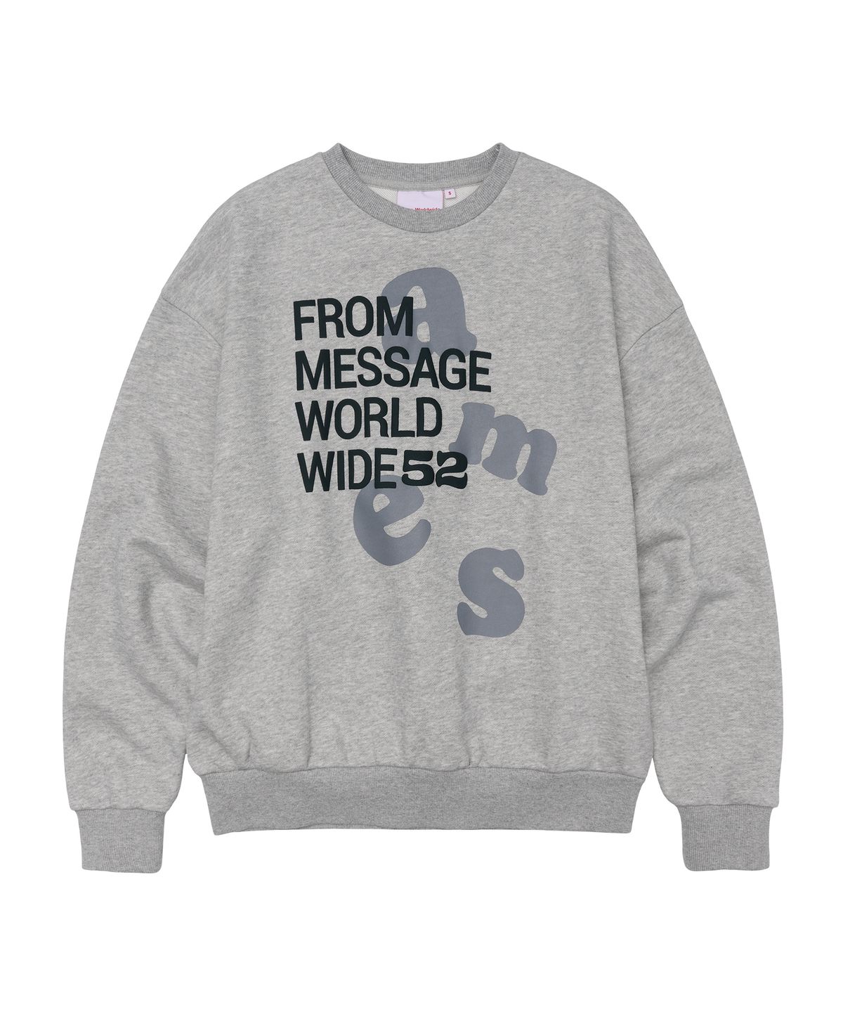 아메스 월드와이드(AMES-WORLDWIDE) BIG LETTERING SWEATSHIRT GREY