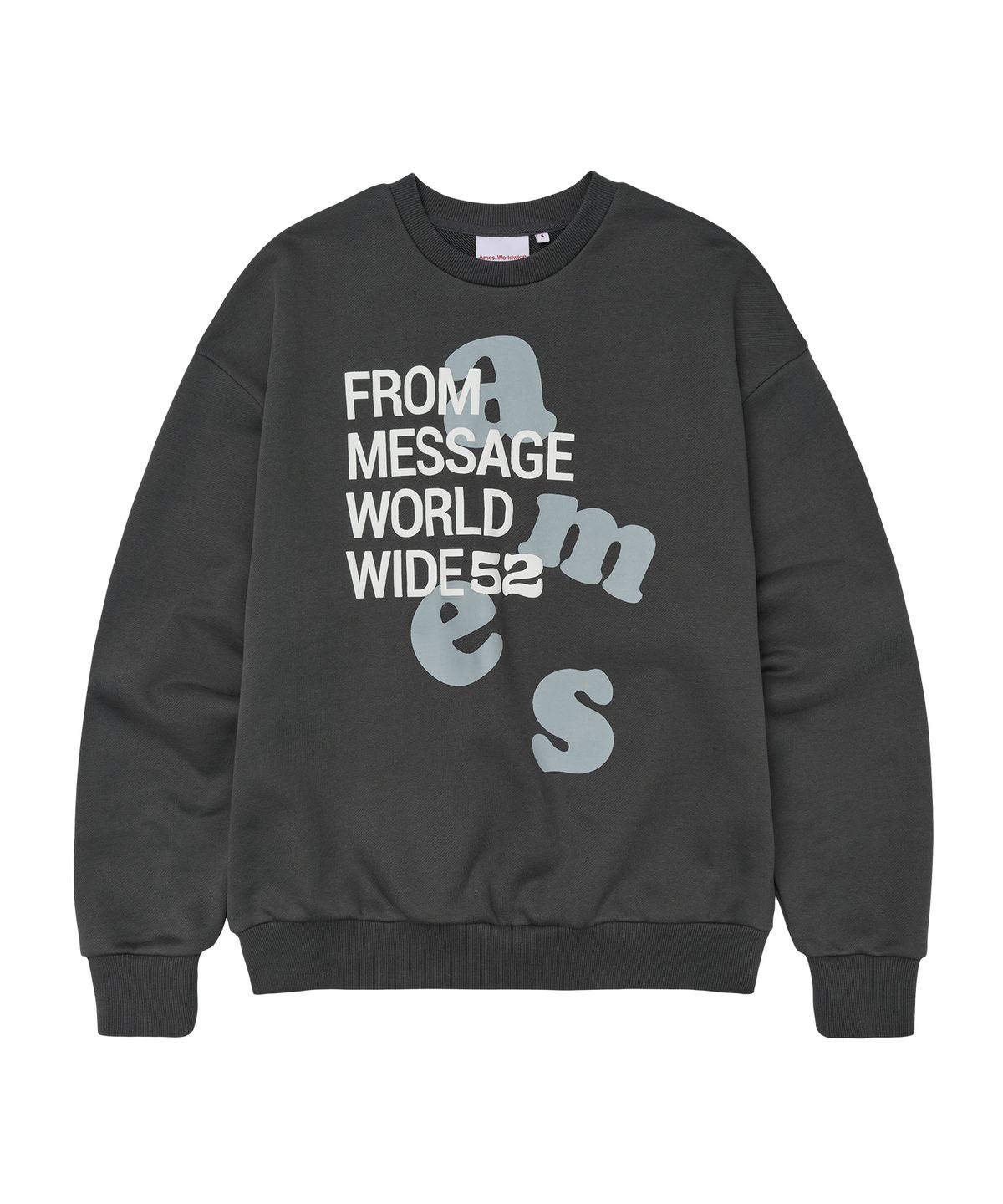 아메스 월드와이드(AMES-WORLDWIDE) BIG LETTERING SWEATSHIRT CHARCOAL