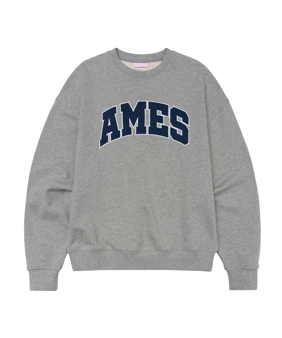 아메스 월드와이드(AMES-WORLDWIDE) BASIC APPLIQUE SWEATSHIRT GREY