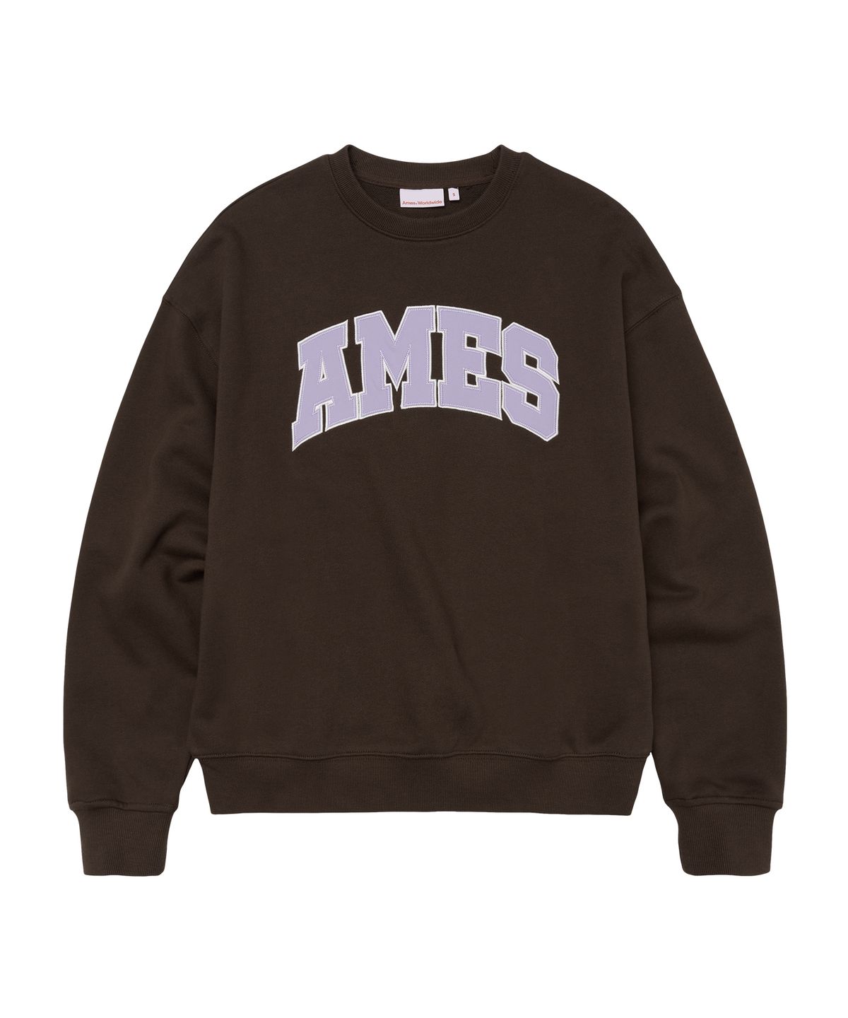아메스 월드와이드(AMES-WORLDWIDE) BASIC APPLIQUE SWEATSHIRT BROWN