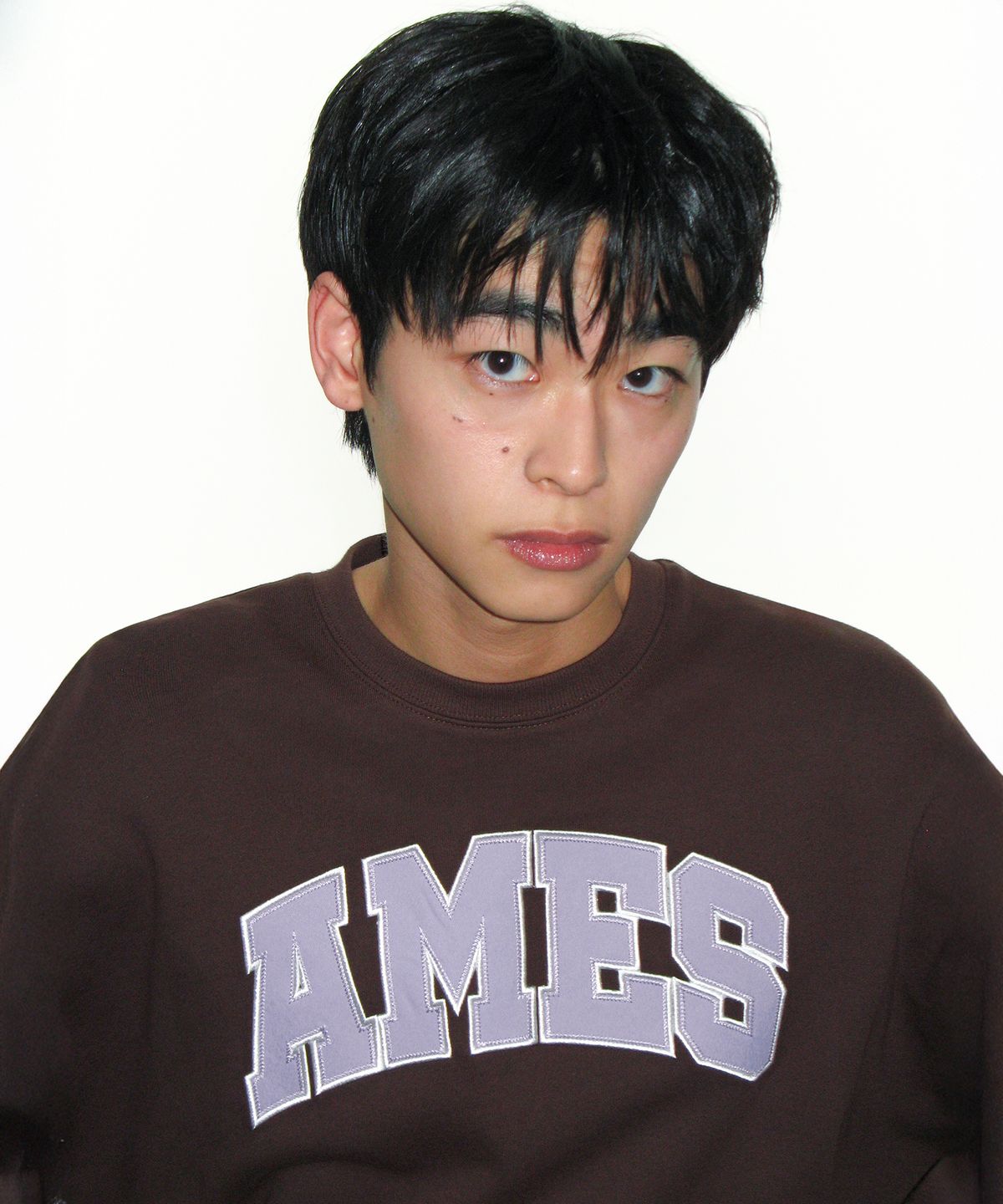아메스 월드와이드(AMES-WORLDWIDE) BASIC APPLIQUE SWEATSHIRT BROWN