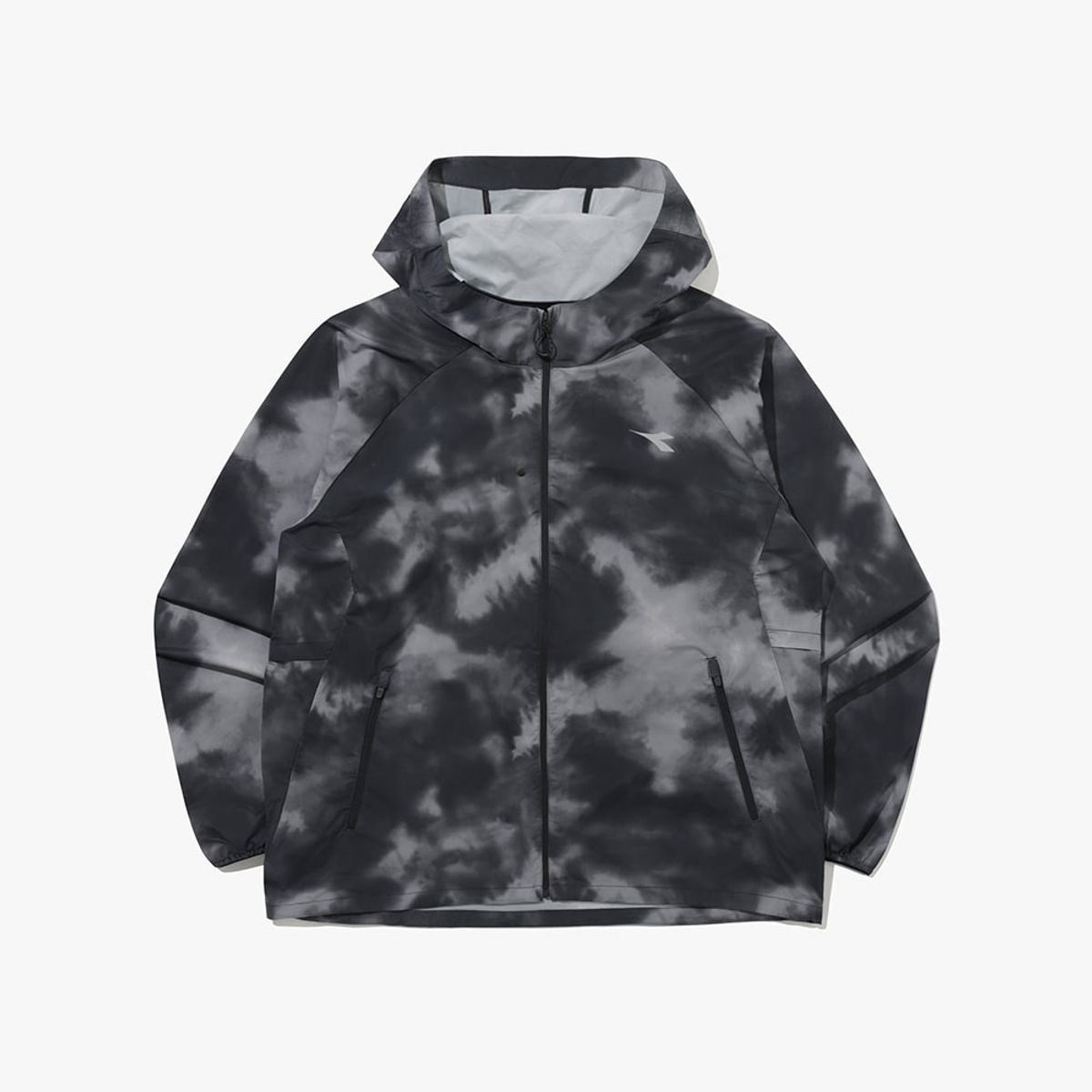 디아도라(diadora) 이큅 워싱 DTP 경량 러닝 바람막이 BLACK