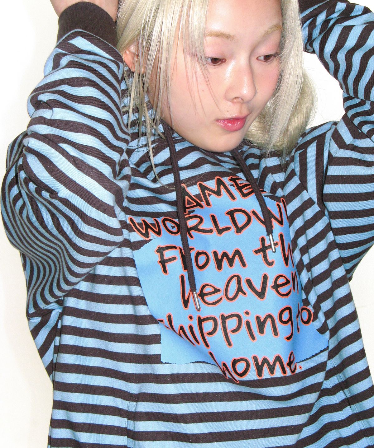 아메스 월드와이드(AMES-WORLDWIDE) HOMEBOUND STRIPE HOODIE BLUE