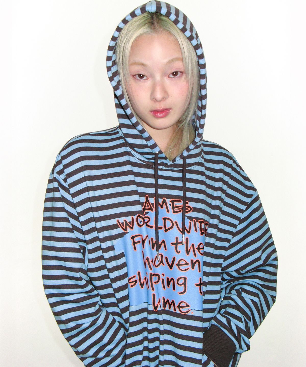 아메스 월드와이드(AMES-WORLDWIDE) HOMEBOUND STRIPE HOODIE BLUE