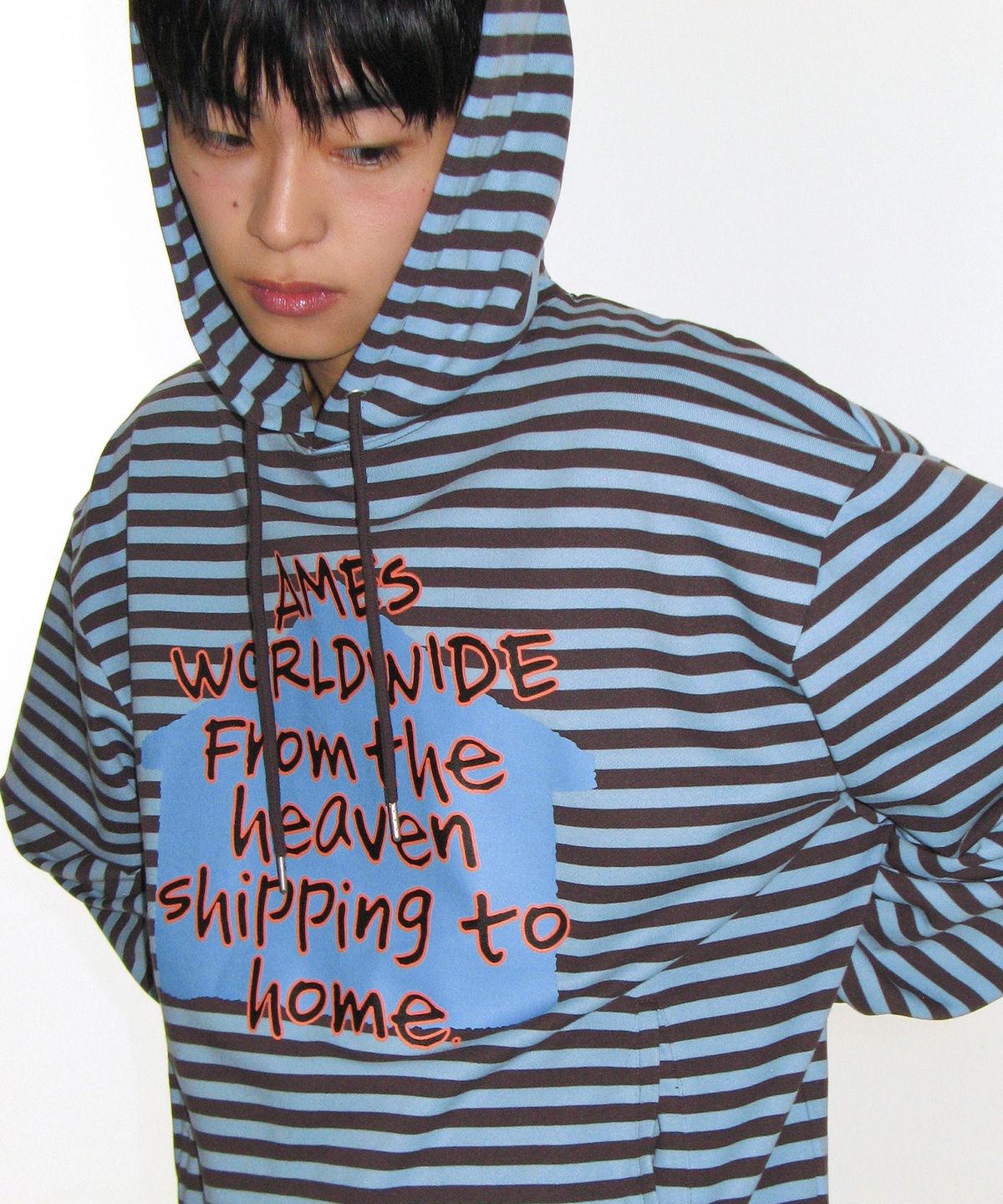 아메스 월드와이드(AMES-WORLDWIDE) HOMEBOUND STRIPE HOODIE BLUE