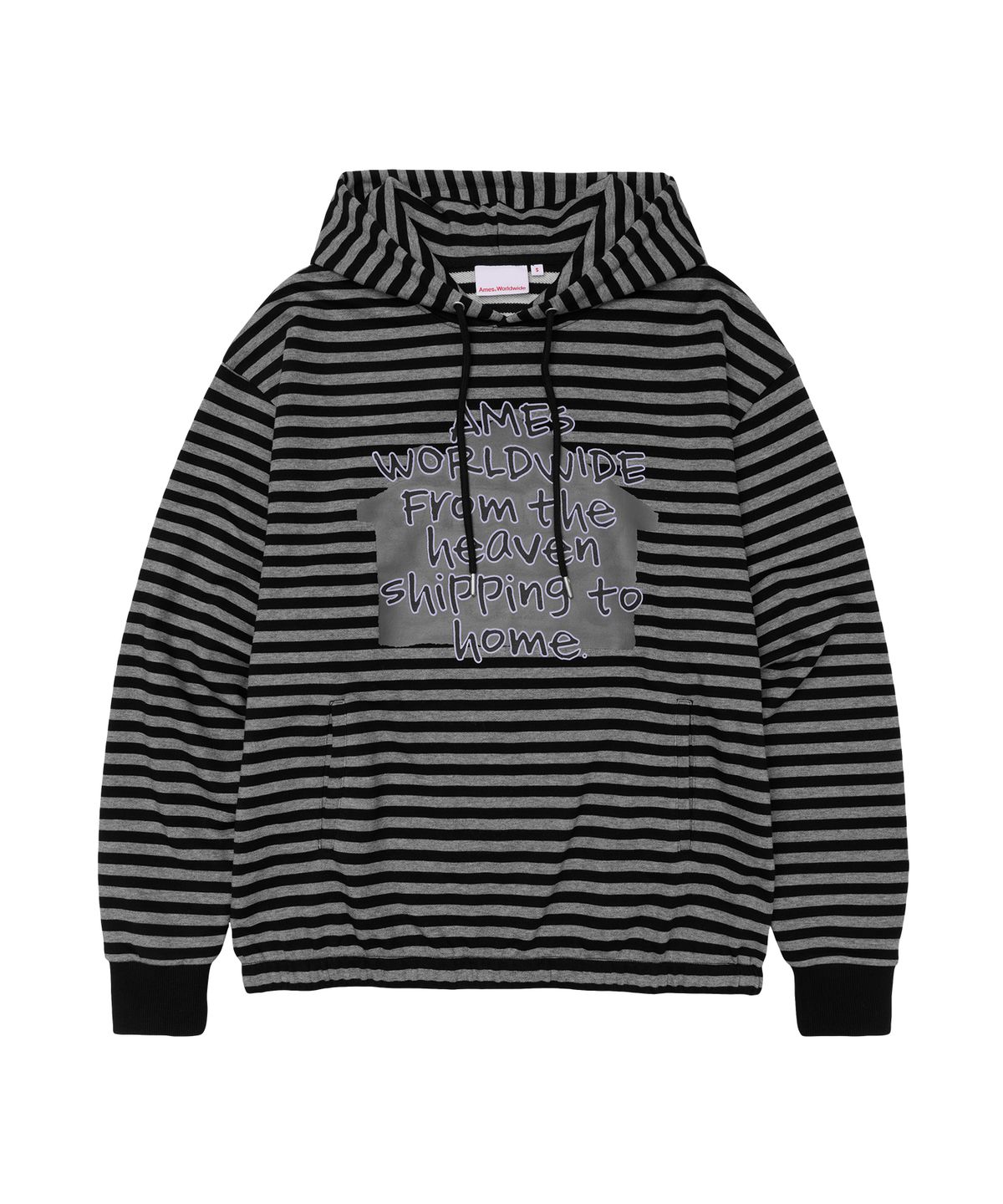 아메스 월드와이드(AMES-WORLDWIDE) HOMEBOUND STRIPE HOODIE BLACK