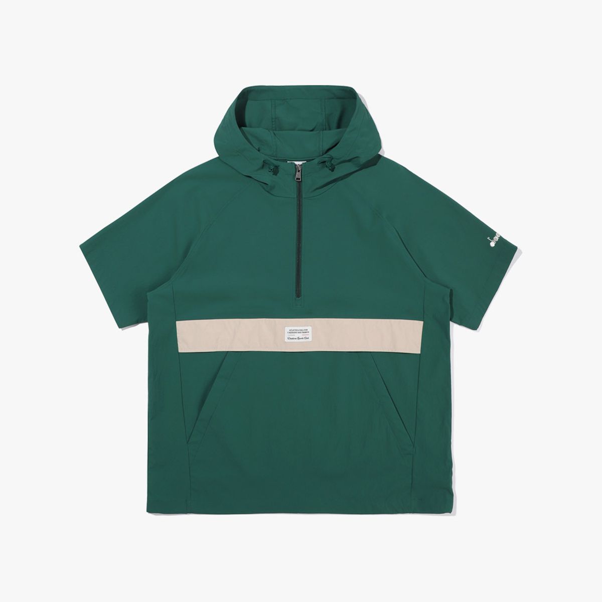 디아도라(diadora) 쿨웨이브 반팔 아노락 GREEN