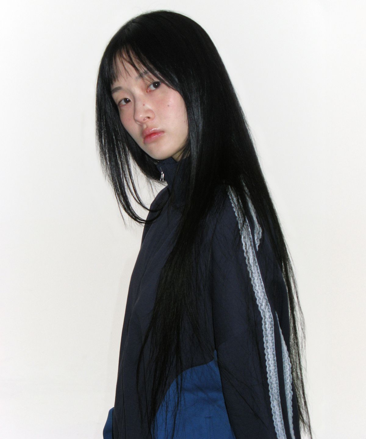 아메스 월드와이드(AMES-WORLDWIDE) LACE TRACK ZIP-UP NAVY