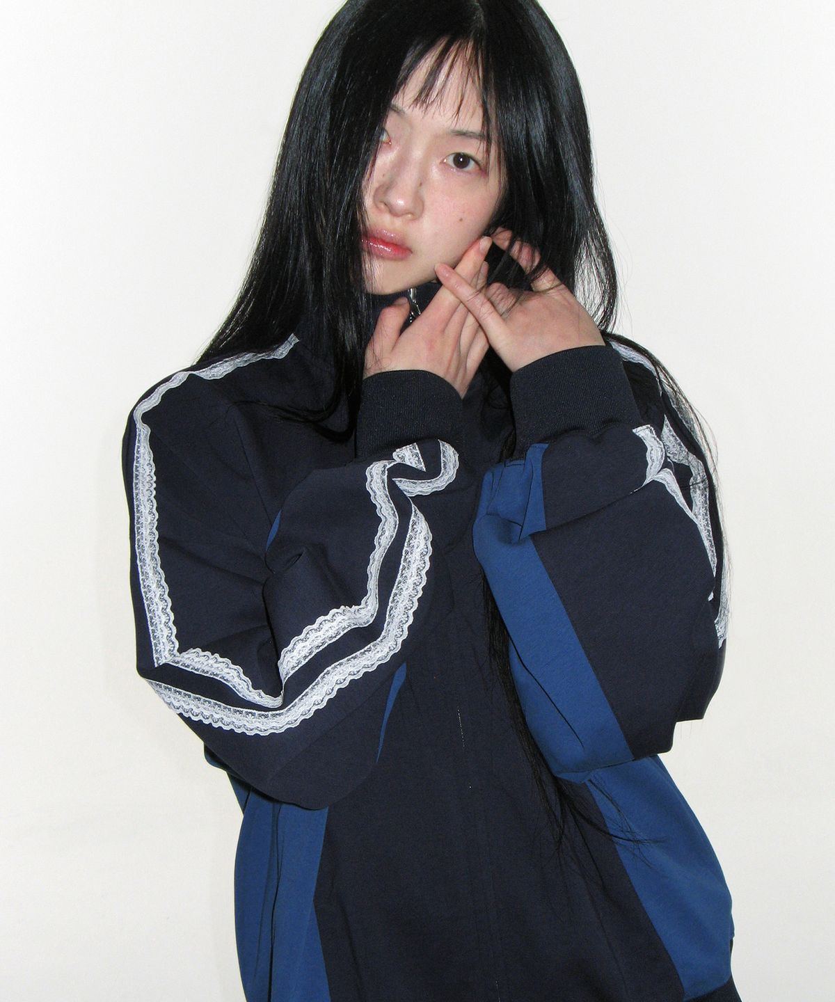 아메스 월드와이드(AMES-WORLDWIDE) LACE TRACK ZIP-UP NAVY