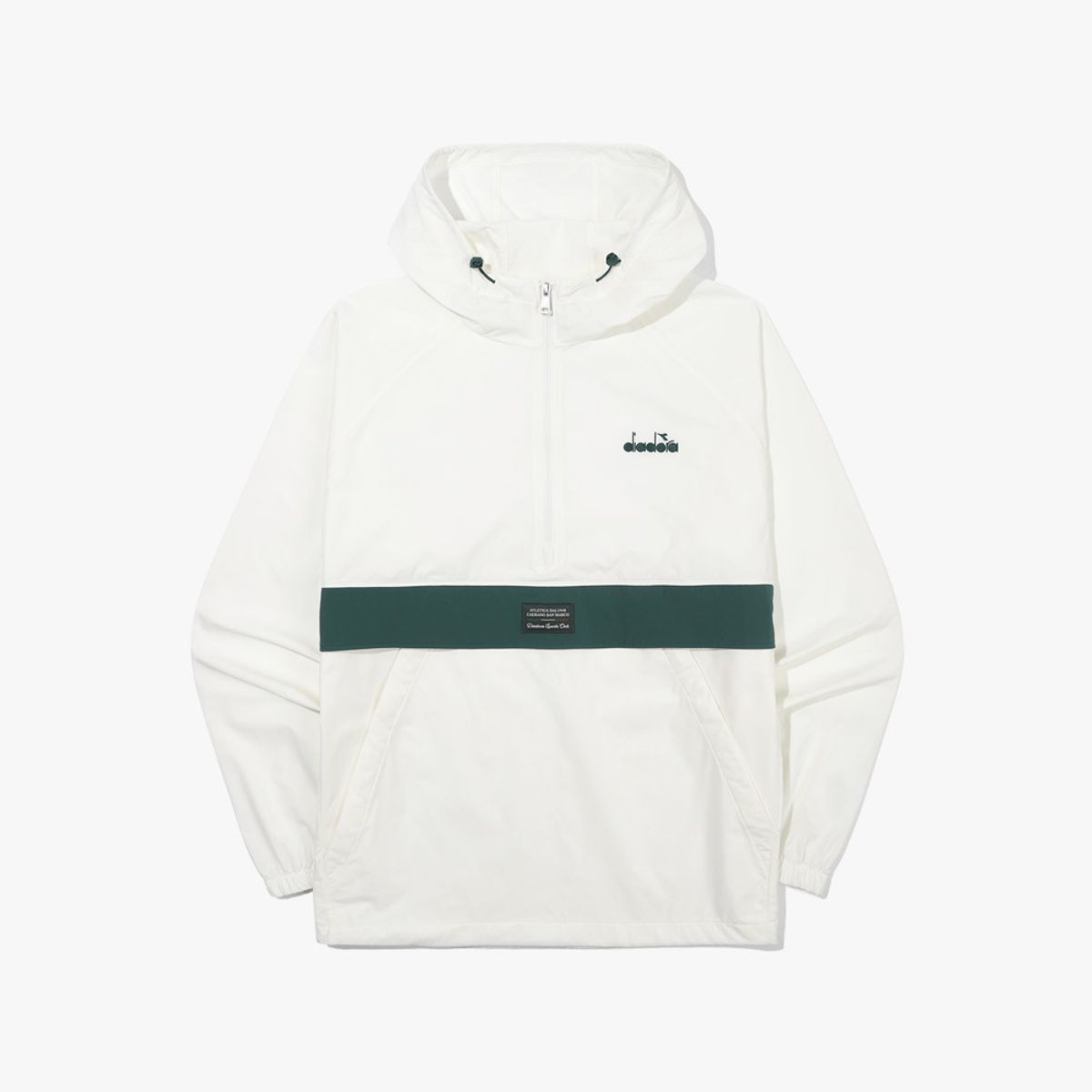 디아도라(diadora) 쿨웨이브 후드 아노락 IVORY