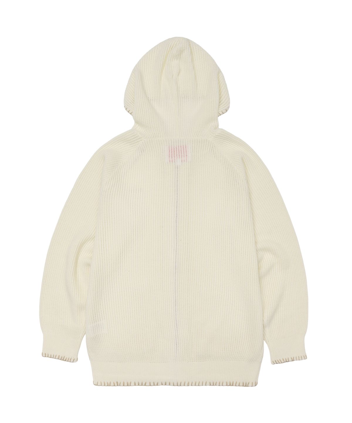 아메스 월드와이드(AMES-WORLDWIDE) STITCH KNIT HOODIE ZIP-UP IVORY