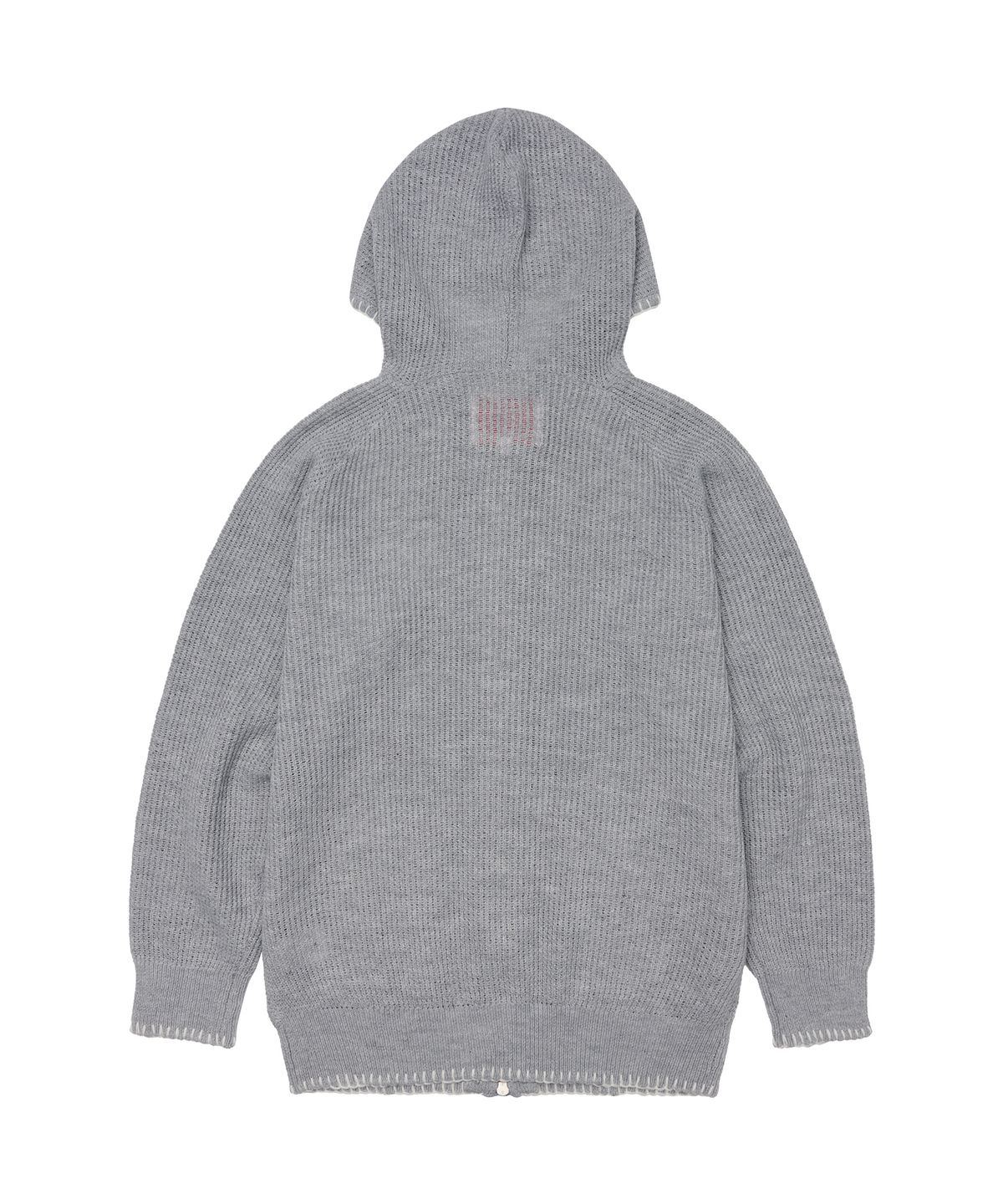 아메스 월드와이드(AMES-WORLDWIDE) STITCH KNIT HOODIE ZIP-UP GREY