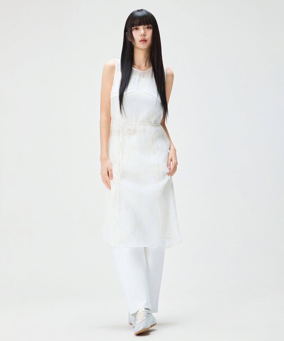 미쏘(MIXXO) 레이스 레이어드 롱 원피스_MIWOWG301G