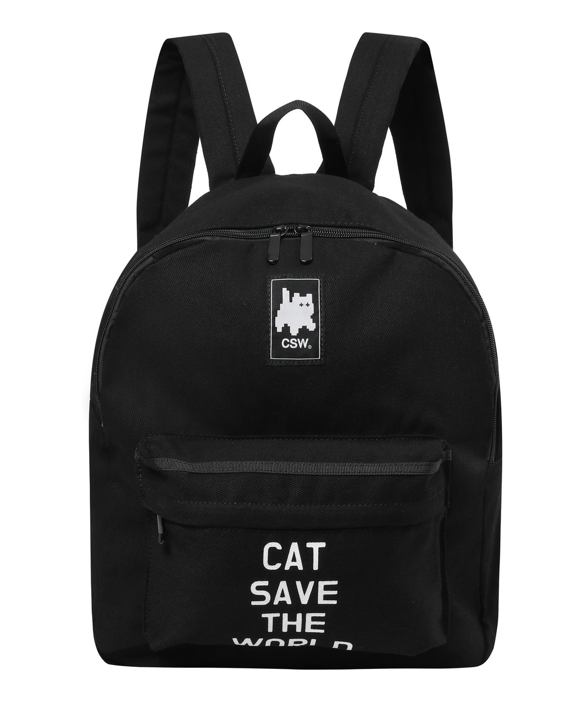 캣세이브더월드(CATSAVETHEWORLD) 하니 레터링 로고 백팩 (2컬러)