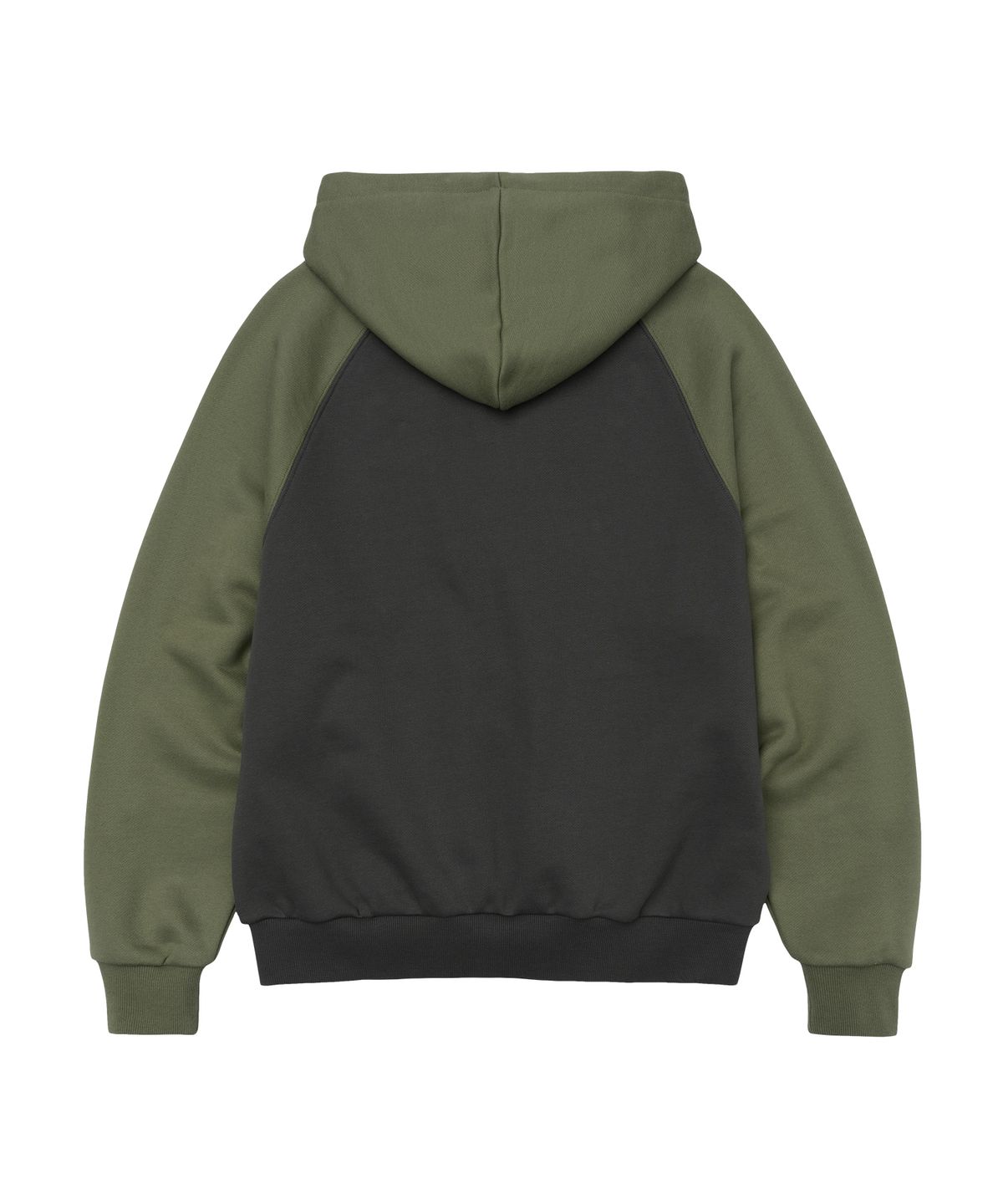 아메스 월드와이드(AMES-WORLDWIDE) CIRCLE LOGO RAGLAN HOODIE ZIP-UP KHAKI