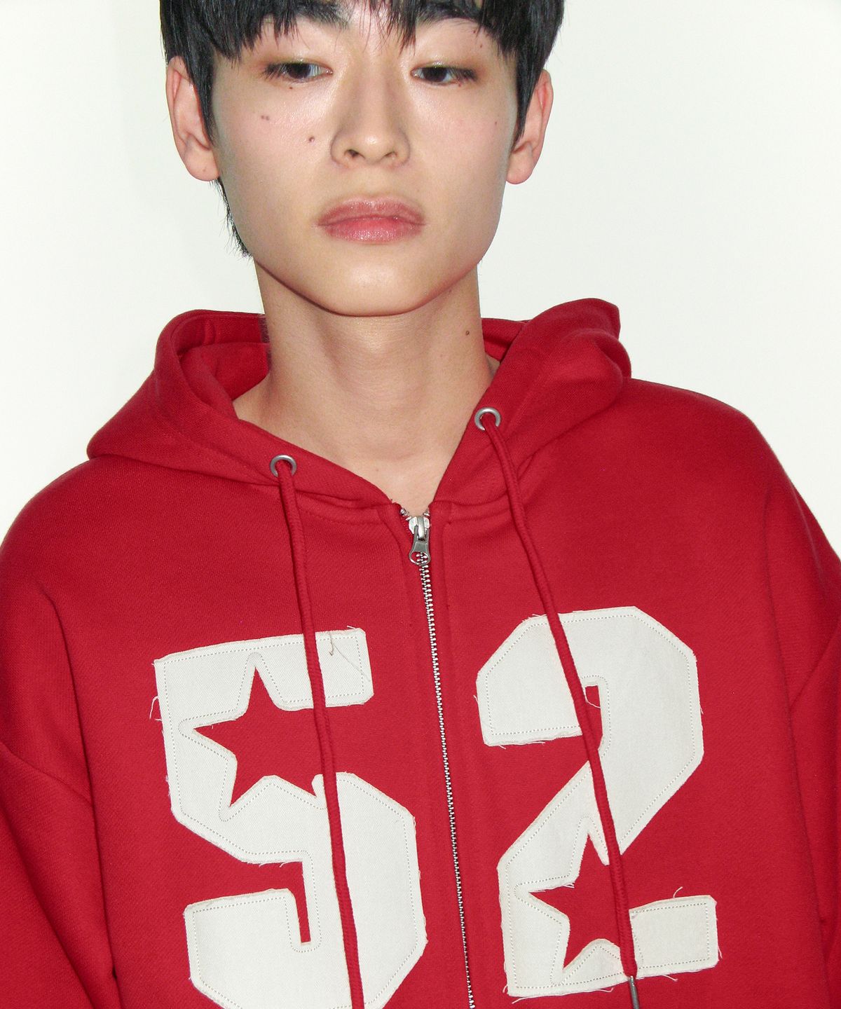 아메스 월드와이드(AMES-WORLDWIDE) 52 APPLIQUE HOODIE ZIP UP RED