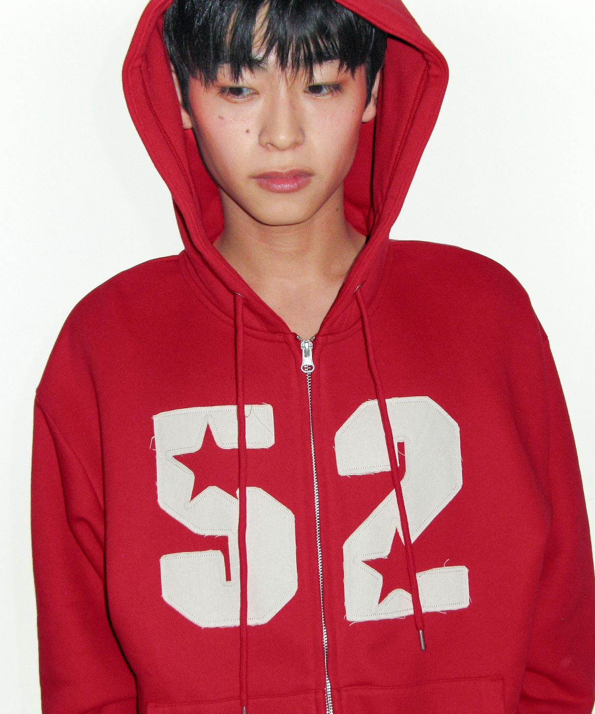 아메스 월드와이드(AMES-WORLDWIDE) 52 APPLIQUE HOODIE ZIP UP RED