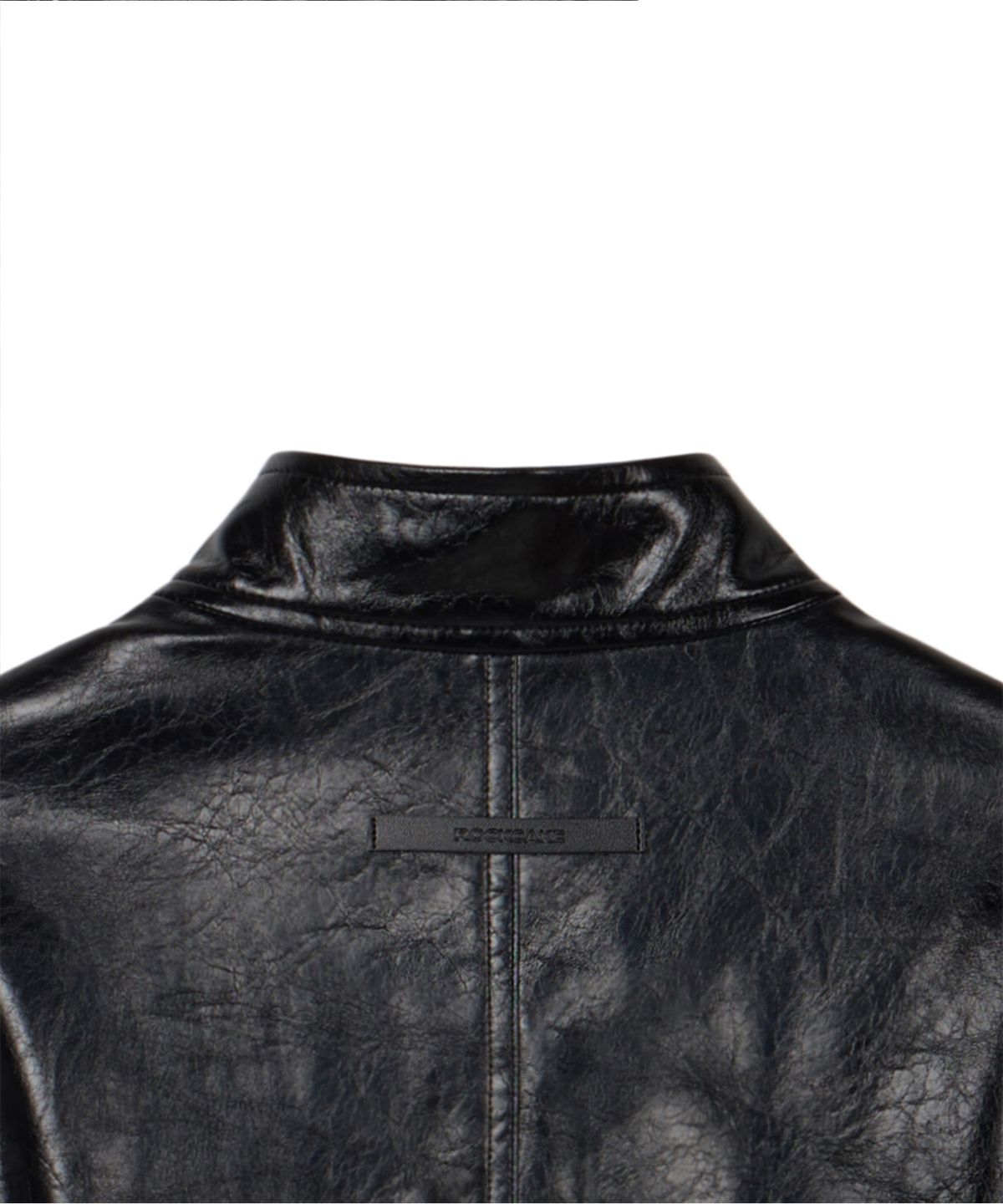 락케이크(ROCKCAKE) Belted Leather Jacket - Black