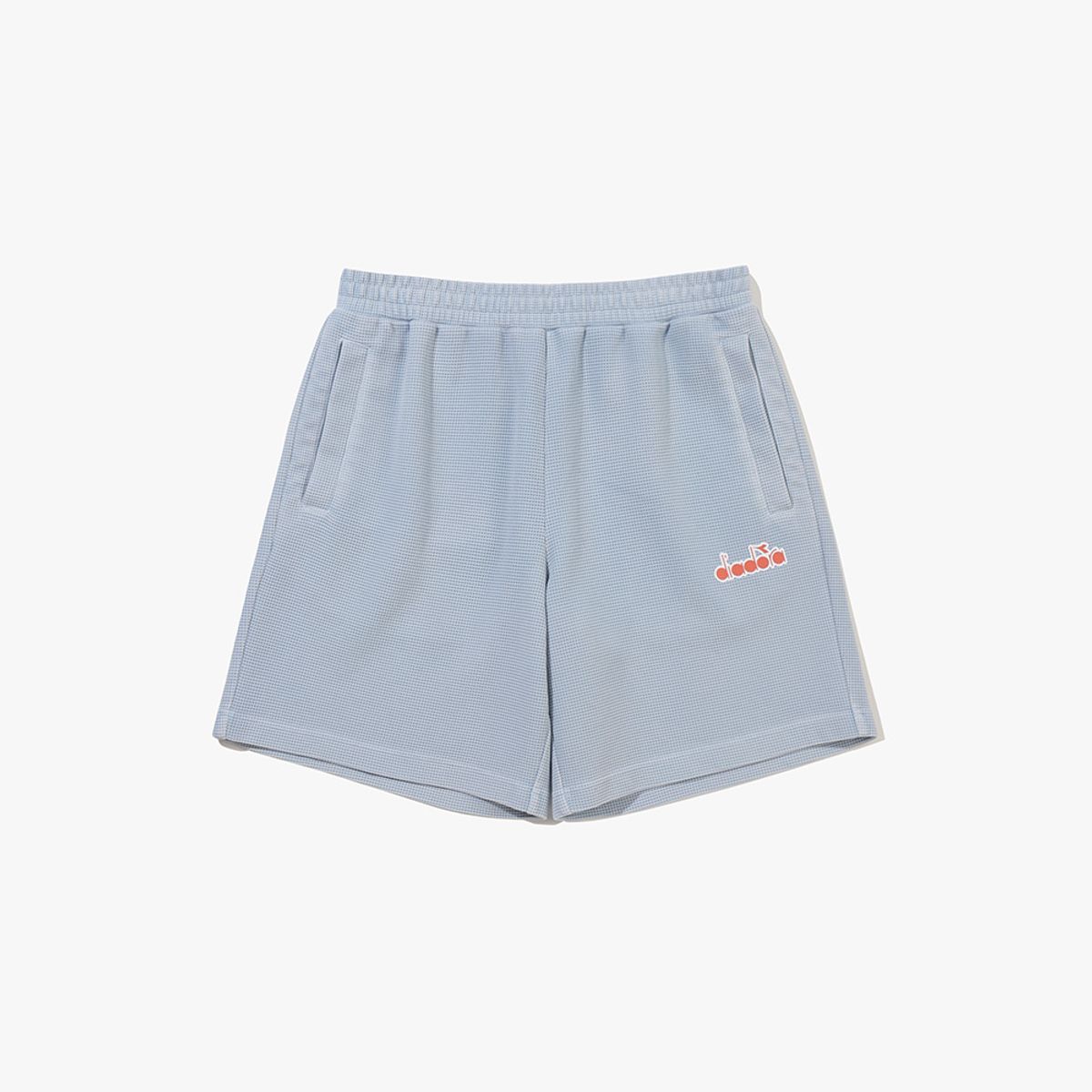 디아도라(diadora) 와플 에어로쿨 4부 워싱 쇼츠 SKY BLUE