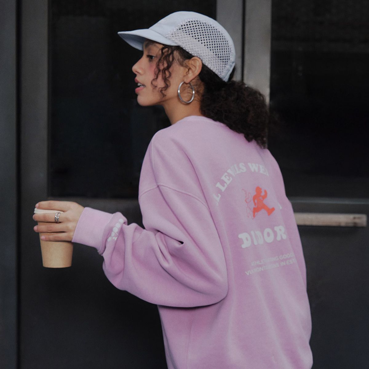 디아도라(diadora) 헤비웨이트 워싱 맨투맨 VIOLET