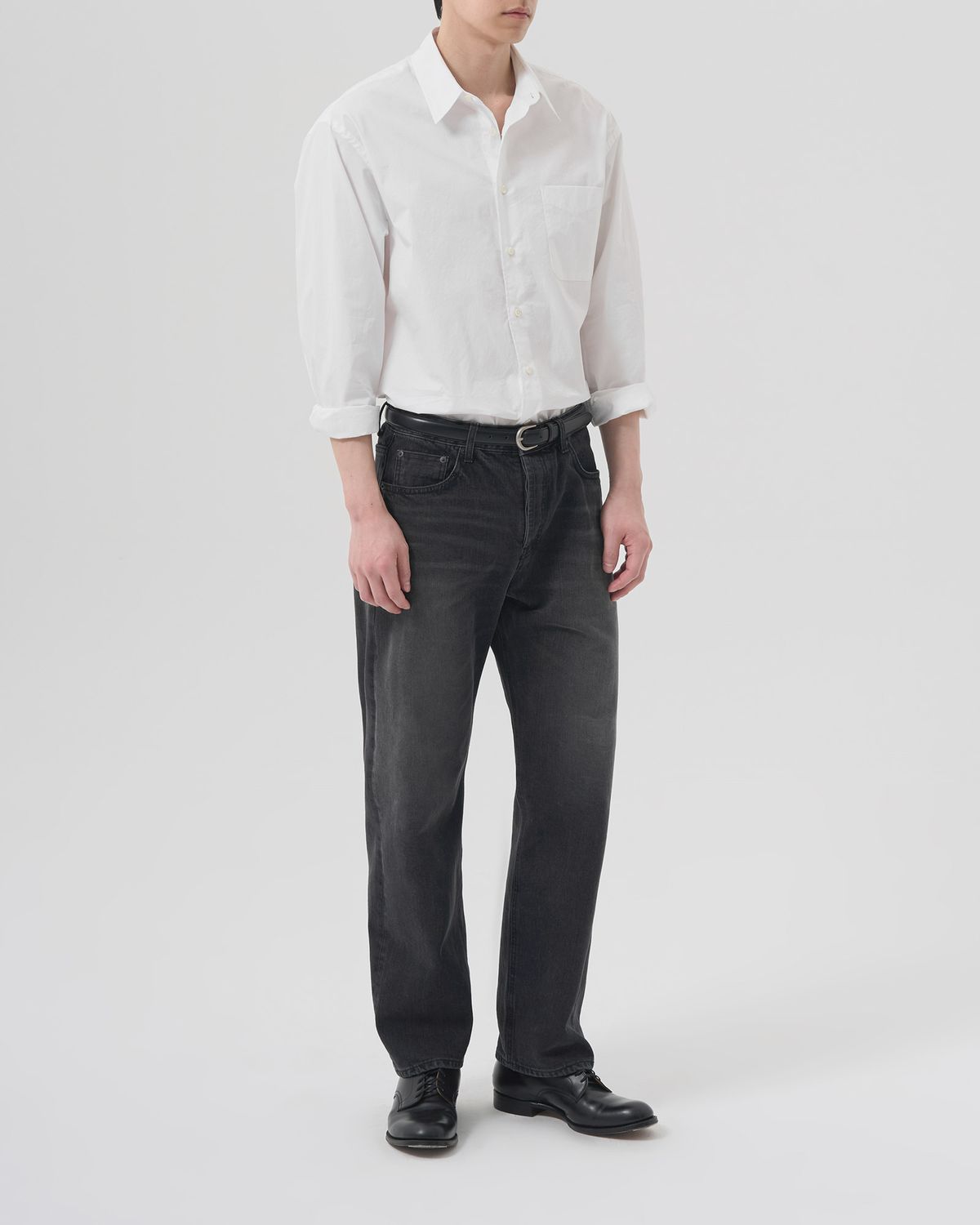 인더로우(INTHERAW) FINE COTTON TWILL SHIRT - OFF WHITE