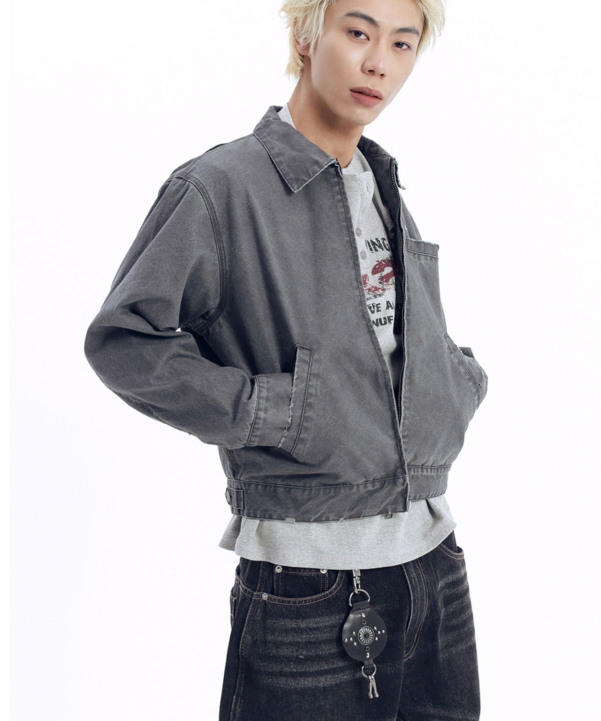 아캄(AAKAM) Gem Studded Keyring (Black)