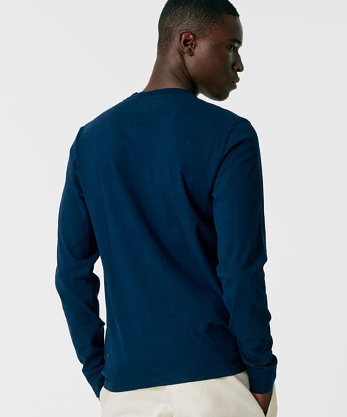 노아(NOAH) (U) 클래식 롱 슬리브 리사이클 코튼 티 네이비 CLASSIC LONG SLEEVE RECYCLED COTTON TEE NAVY