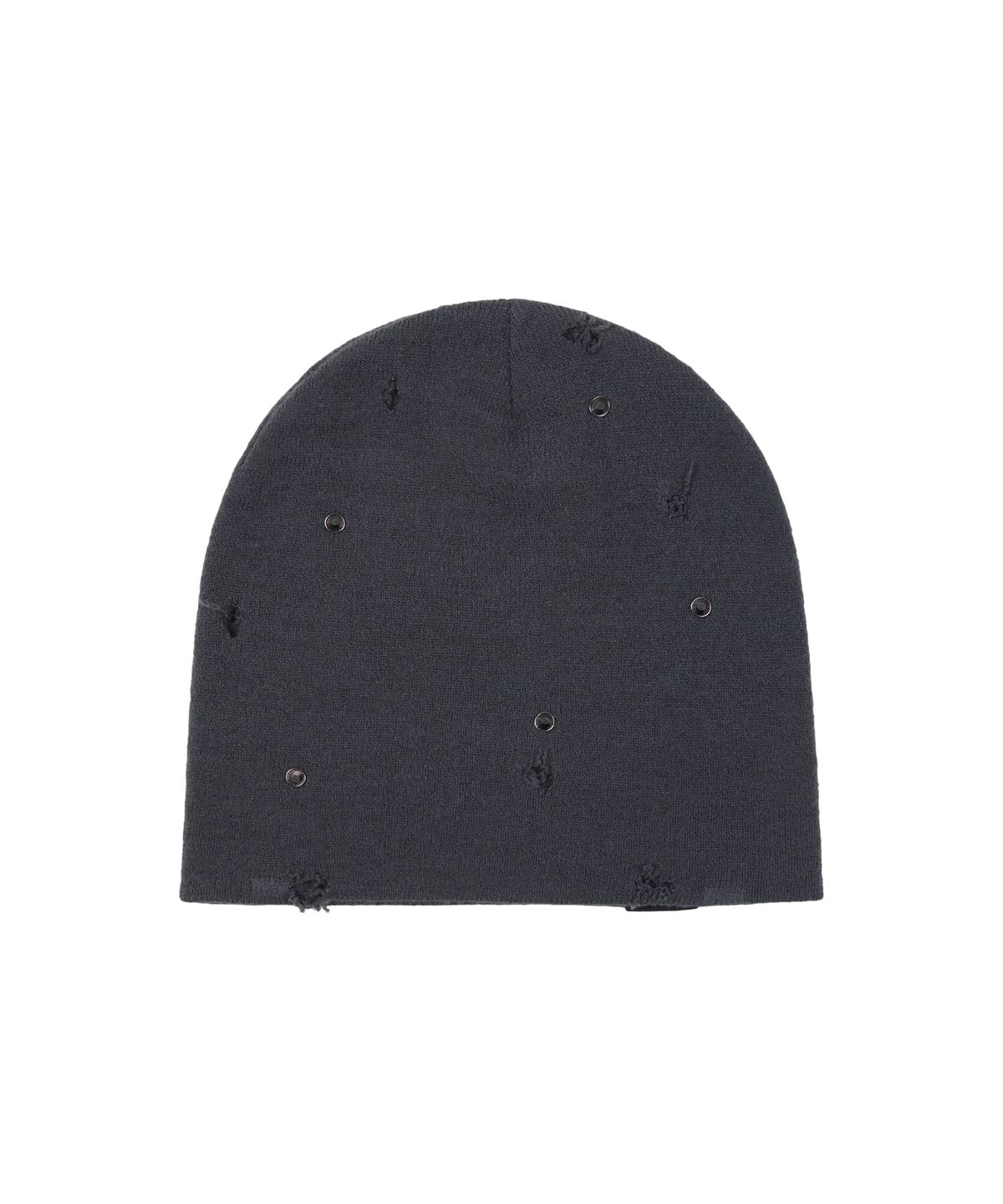 아캄(AAKAM) Rhinestone Damaged Long Beanie (Gray)