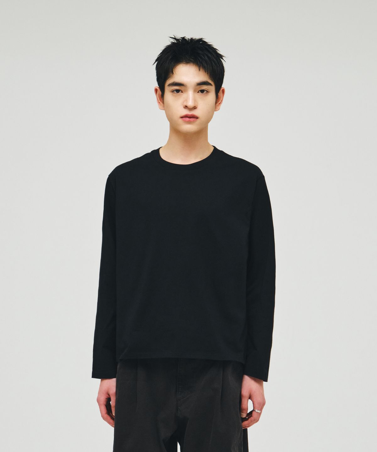 이코르(ECORR) [2PACK] 데일리 크롭 무지 롱슬리브 : 3COLOR