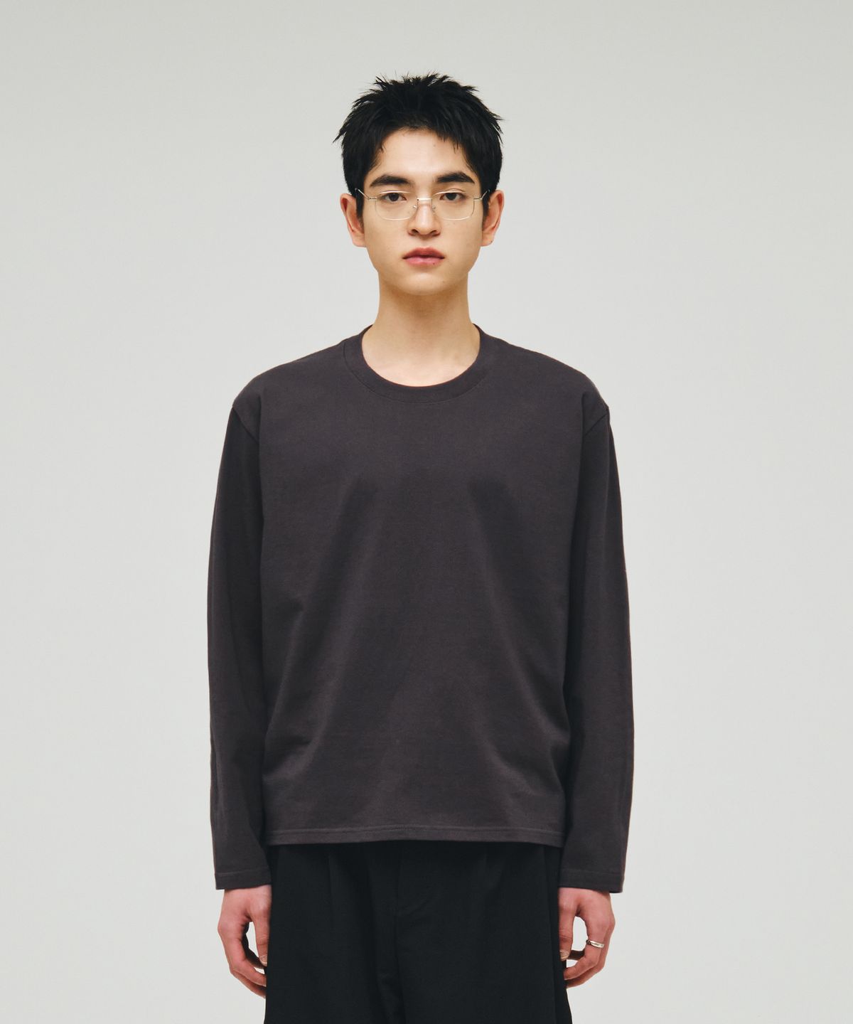 이코르(ECORR) [2PACK] 데일리 크롭 무지 롱슬리브 : 3COLOR