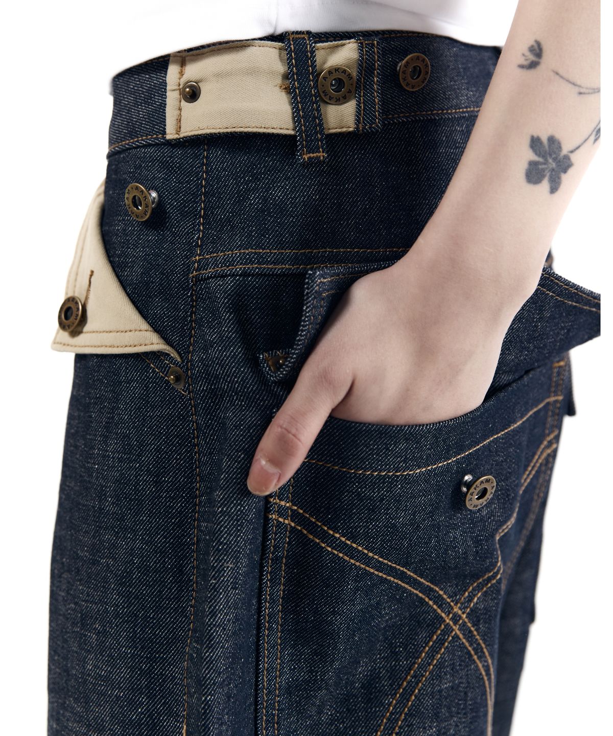아캄(AAKAM) Bonnie Pocket Denim Pants (Indigo)