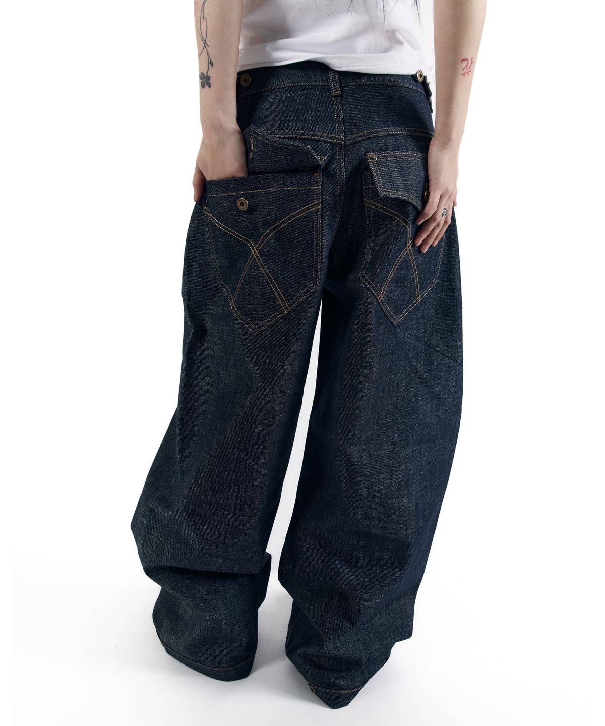 아캄(AAKAM) Bonnie Pocket Denim Pants (Indigo)