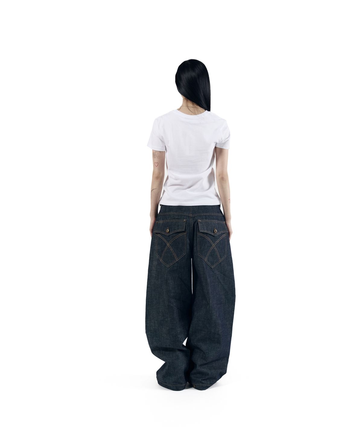 아캄(AAKAM) Bonnie Pocket Denim Pants (Indigo)