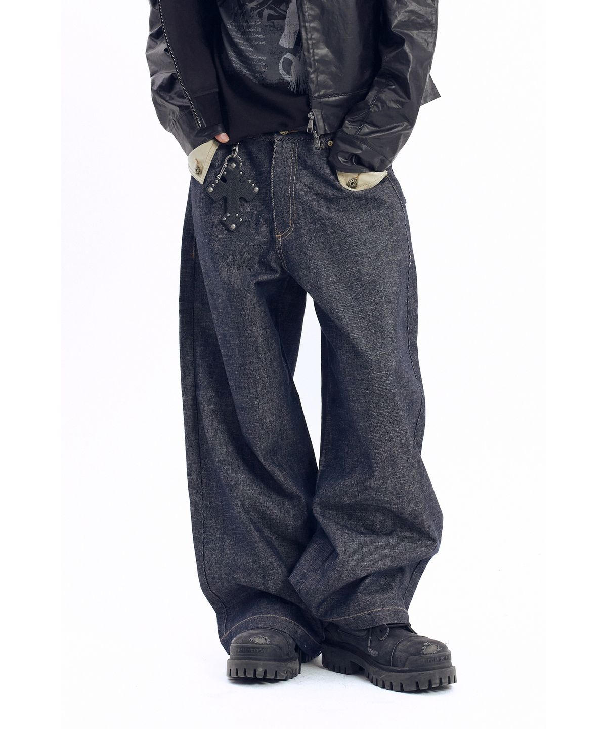 아캄(AAKAM) Bonnie Pocket Denim Pants (Indigo)